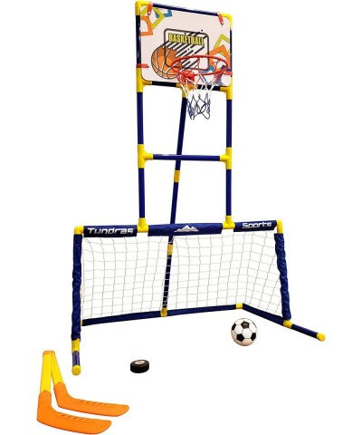 3 in 1 Sports Center - Kids Toy Basketball Hockey Soccer Sports Station - Indoor Arcade Game Includes Basketball Hoop Hockey ...