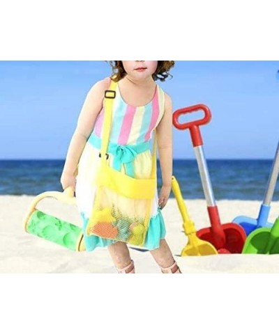 Asdsinforu Beach Bag Cooler Colorful Mesh Toy Tote Bag Breathable Sea Shell Bags with Adjustable Carrying Straps Yellow Rose ...