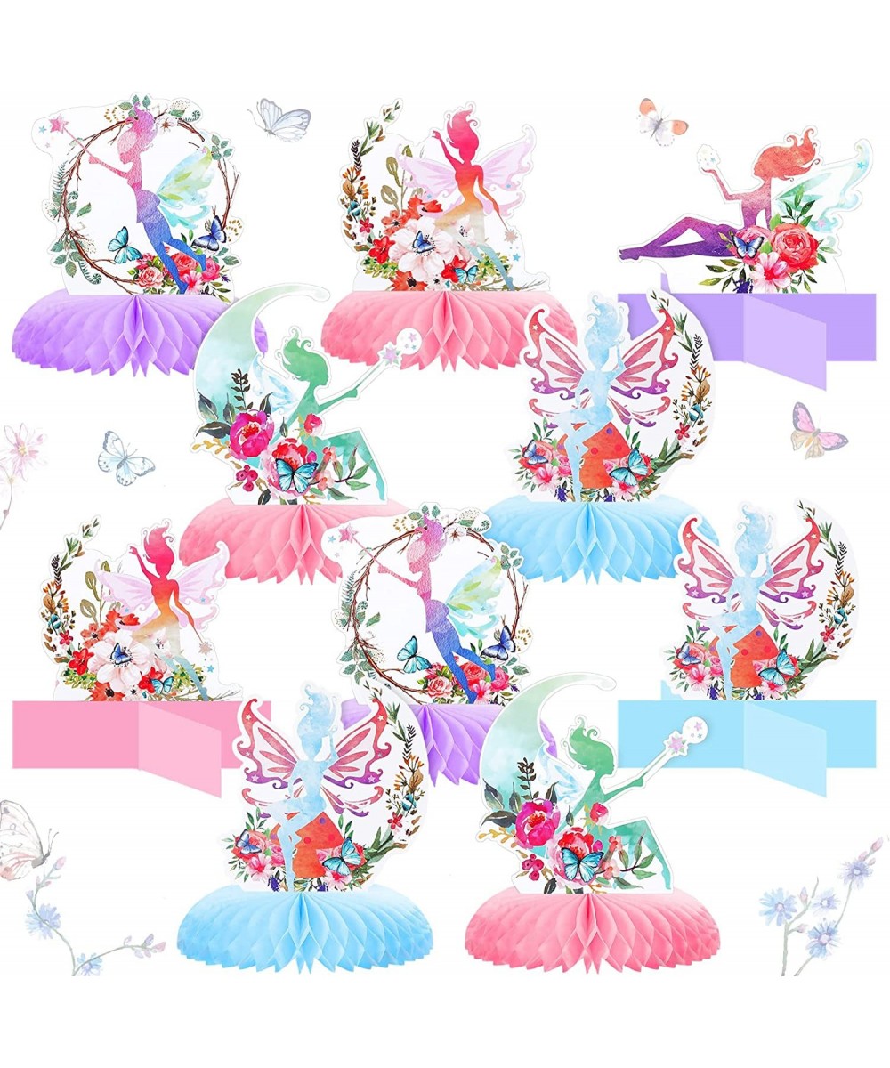 10 Pack Fairy Party Honeycomb Centerpieces Table Decorations for Girls Pink Floral Butterflies Fairies Birthday Tea Parties B...