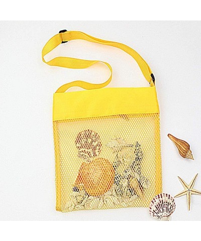 Asdsinforu Beach Bag Cooler Colorful Mesh Toy Tote Bag Breathable Sea Shell Bags with Adjustable Carrying Straps Yellow Rose ...