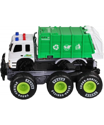 Friction Powered Monster Garbage Truck with Lights and Sounds Transform Recycling Truck Vehicle Toy for Boys and Girls Ages 3...