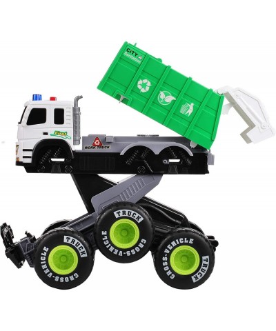 Friction Powered Monster Garbage Truck with Lights and Sounds Transform Recycling Truck Vehicle Toy for Boys and Girls Ages 3...