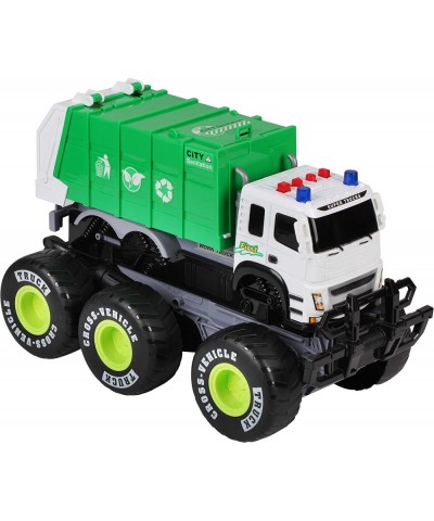 Friction Powered Monster Garbage Truck with Lights and Sounds Transform Recycling Truck Vehicle Toy for Boys and Girls Ages 3...