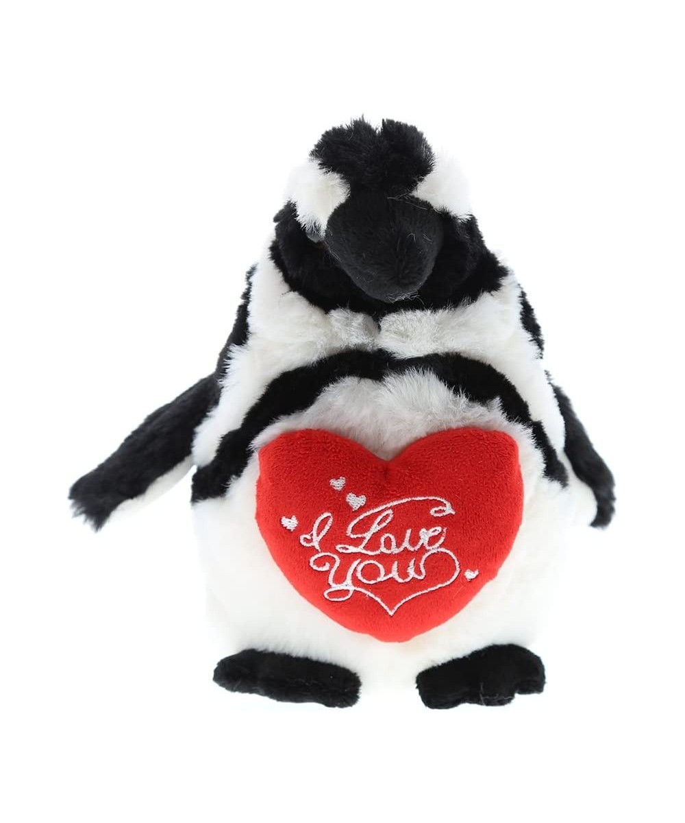 I Love You African Penguin Plush – Cute Stuffed Animal with Red Heart and Name Personalization for Valentine Anniversary Roma...