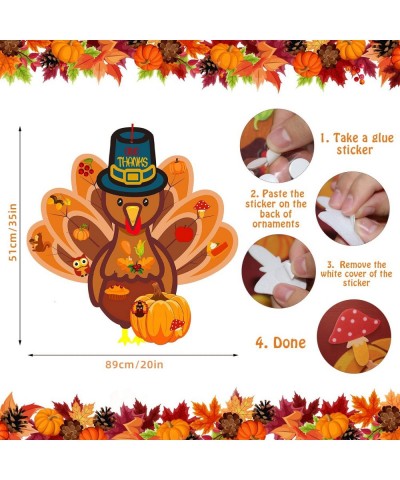 Thanksgiving Crafts for Kids 40 PCS Felt Turkey Crafts for Kids Toddler Ages 3-5/4-8/8-12 Thanksgiving Gifts Activities for K...