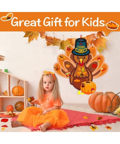 Thanksgiving Crafts for Kids 40 PCS Felt Turkey Crafts for Kids Toddler Ages 3-5/4-8/8-12 Thanksgiving Gifts Activities for K...