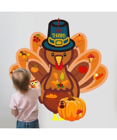 Thanksgiving Crafts for Kids 40 PCS Felt Turkey Crafts for Kids Toddler Ages 3-5/4-8/8-12 Thanksgiving Gifts Activities for K...