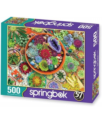 500 Piece Jigsaw Puzzle Succulent Garden - Made in USA $28.30 Jigsaw Puzzles