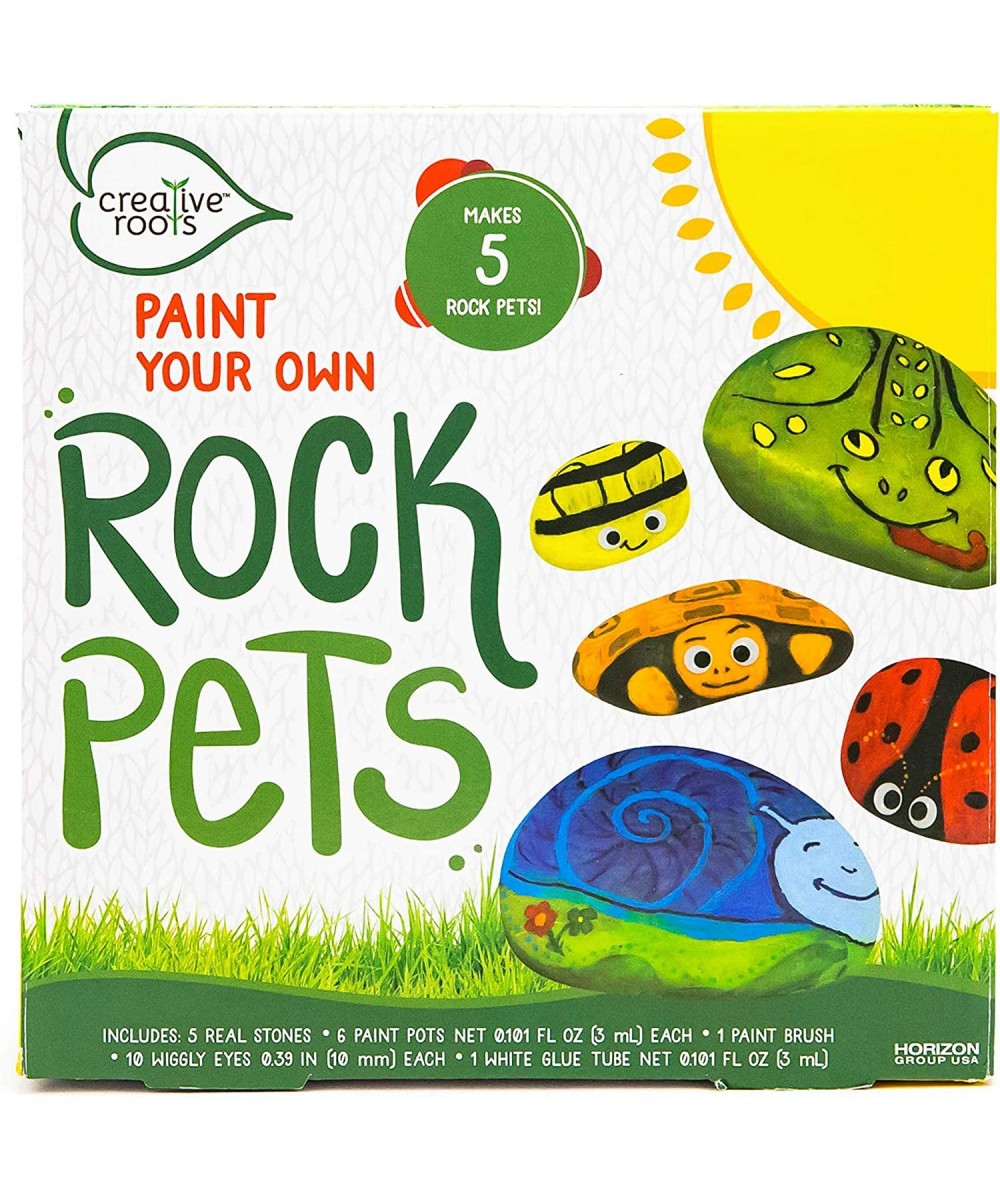 Paint Your Own Rock Pets by Horizon Group USA 6 Colors Paint Brush Wiggly Eyes and Glue Included Multicolor $16.35 Kids' Draw...