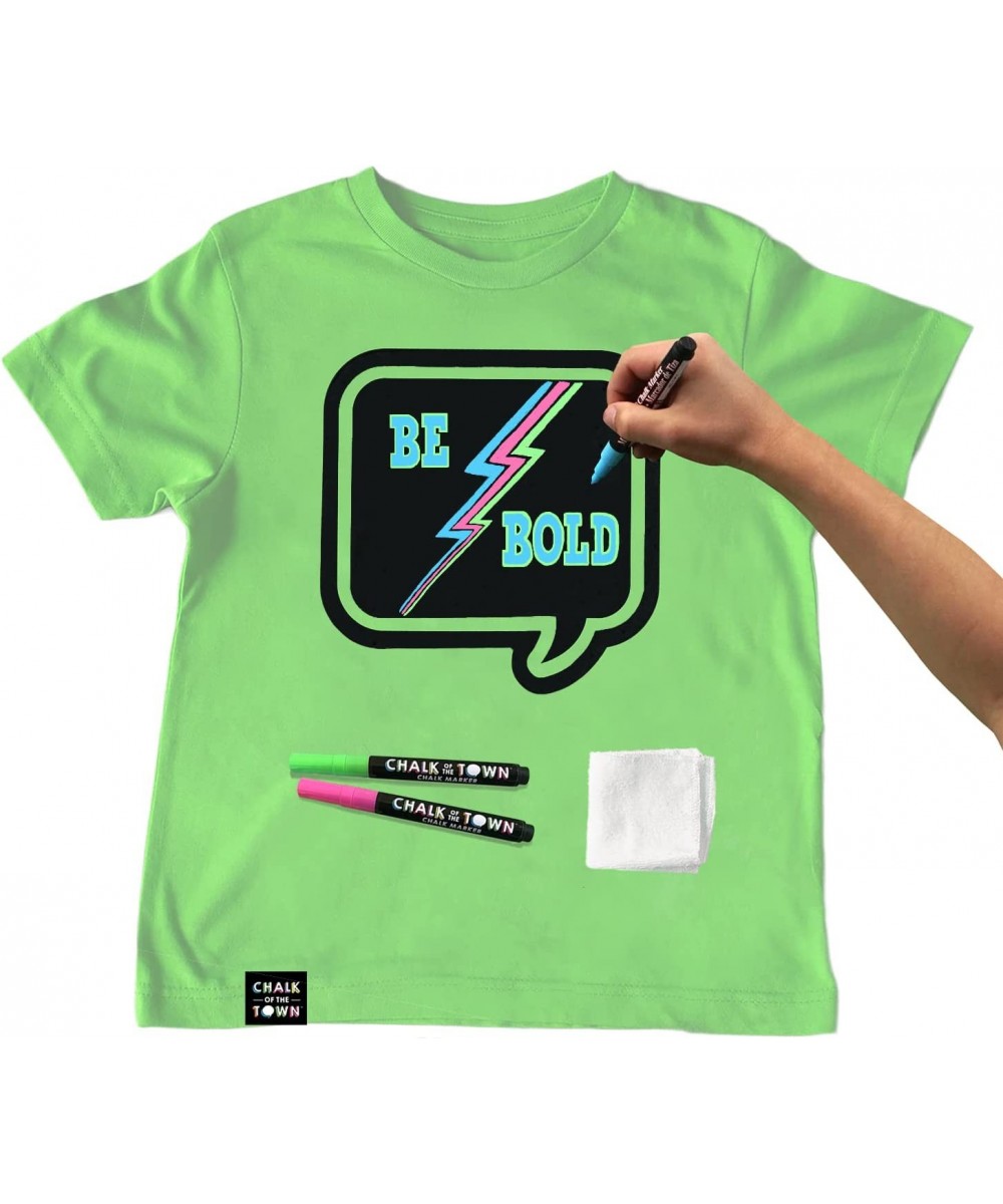 Green Speech Bubble Chalkboard Short Sleeve T-Shirt Kit for Kids with 3 Markers and 1 Stencil (Youth X-Small) $50.31 Craft Kits