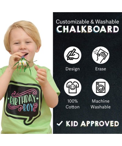 Green Speech Bubble Chalkboard Short Sleeve T-Shirt Kit for Kids with 3 Markers and 1 Stencil (Youth X-Small) $50.31 Craft Kits