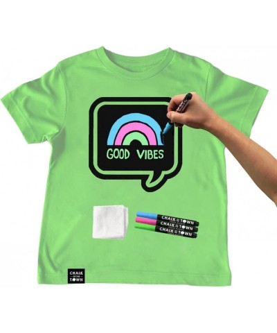 Green Speech Bubble Chalkboard Short Sleeve T-Shirt Kit for Kids with 3 Markers and 1 Stencil (Youth X-Small) $50.31 Craft Kits