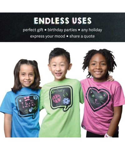 Green Speech Bubble Chalkboard Short Sleeve T-Shirt Kit for Kids with 3 Markers and 1 Stencil (Youth X-Small) $50.31 Craft Kits