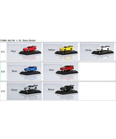 Turbo Racing 1:76 C71 C72 C73 Static State Model Car Static Car Toy (C72-Wine red) $16.04 Kids' Play Cars & Race Cars