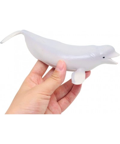 2 Pcs Realistic 6.5 Inch White Whale Figurines Plastic Whale Figure Ocean Sea Animal Figures Grey Whale Ornament Christmas Bi...