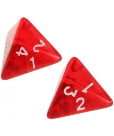 Red Acrylic Polyhedral D&D Dice 4 Sided D4 RPG Role Playing Game Dices 65 Pcs $20.11 Game Accessories