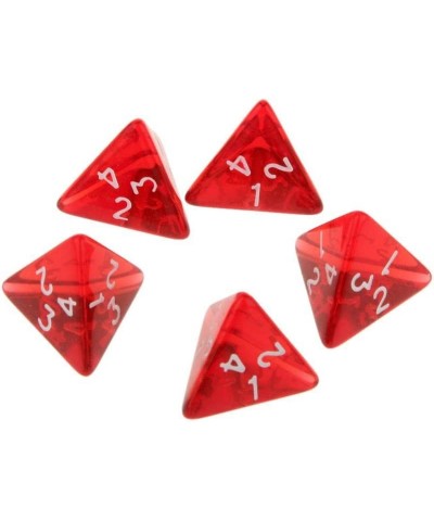 Red Acrylic Polyhedral D&D Dice 4 Sided D4 RPG Role Playing Game Dices 65 Pcs $20.11 Game Accessories