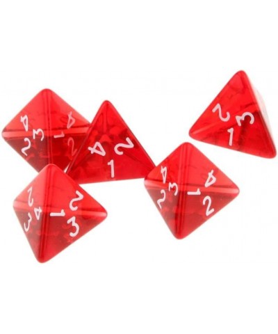 Red Acrylic Polyhedral D&D Dice 4 Sided D4 RPG Role Playing Game Dices 65 Pcs $20.11 Game Accessories