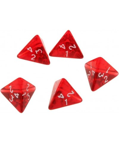 Red Acrylic Polyhedral D&D Dice 4 Sided D4 RPG Role Playing Game Dices 65 Pcs $20.11 Game Accessories