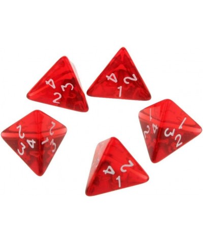 Red Acrylic Polyhedral D&D Dice 4 Sided D4 RPG Role Playing Game Dices 65 Pcs $20.11 Game Accessories