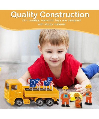 Construction Worker Toy Figures (3-Pieces) - Play Figure Playset Communality Helpers Little Dollhouse People - Play Figurines...