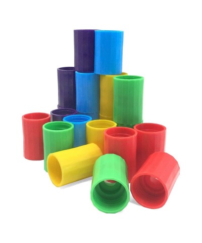 20 Pcs Plastic Tornado Tube Bottle Connector 5 Colors Cyclone Tube Vortex Connector for Kids Educational Scientific Experimen...