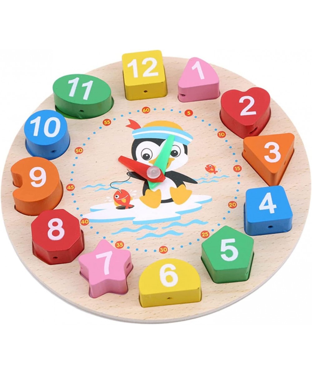 Early Learning Centre Wooden Teaching Clock Pre-School Educational Toys Wooden Shape Color Sorting Clock Teaching Time Number...