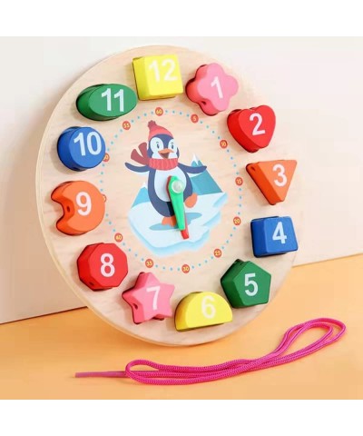 Early Learning Centre Wooden Teaching Clock Pre-School Educational Toys Wooden Shape Color Sorting Clock Teaching Time Number...