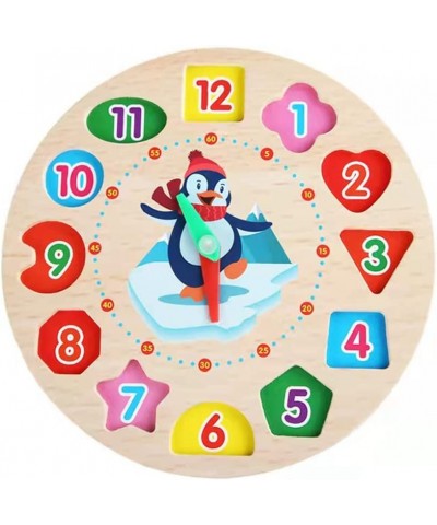 Early Learning Centre Wooden Teaching Clock Pre-School Educational Toys Wooden Shape Color Sorting Clock Teaching Time Number...