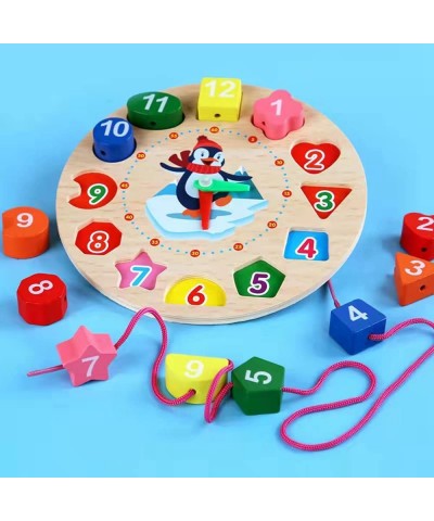 Early Learning Centre Wooden Teaching Clock Pre-School Educational Toys Wooden Shape Color Sorting Clock Teaching Time Number...