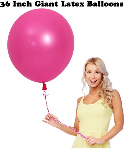 Hot Pink Balloons Garland - 110Pcs 36/18/12/10/5 Inch Dark Pink Balloons Different Sizes Big Pink Latex Balloons 36 Inch Gend...