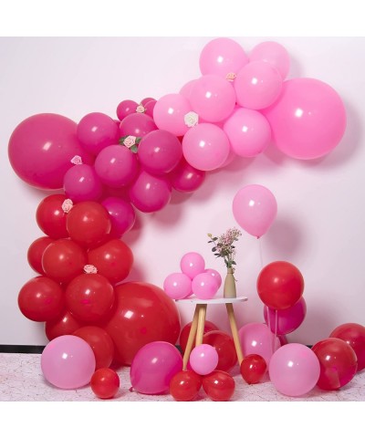 Hot Pink Balloons Garland - 110Pcs 36/18/12/10/5 Inch Dark Pink Balloons Different Sizes Big Pink Latex Balloons 36 Inch Gend...