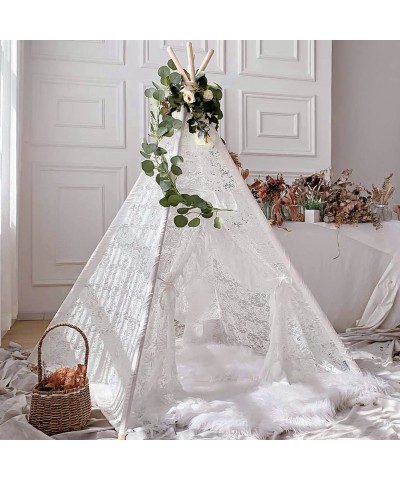 Lace Teepee Tent for Girls Boho Tent White Teepee Sheer Lace Tipi Canopy for Wedding Party Photo Prop Avrsol $77.29 Kids' Pla...