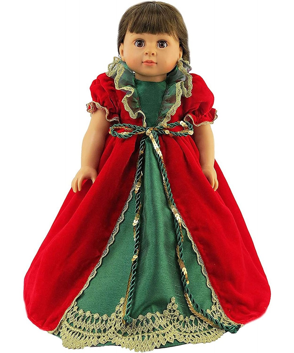 Red and Green Victorian Christmas Dress Made to fit 18 inch Dolls Compatible with American Girl Dolls $29.62 Doll Accessories