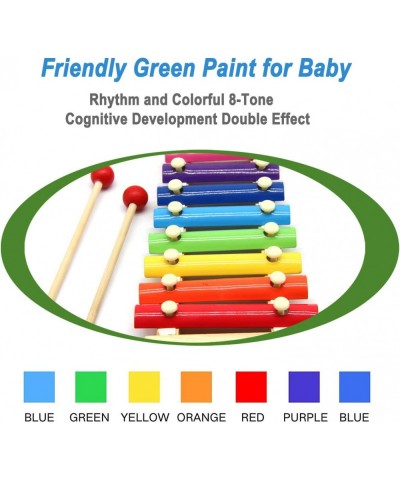 Xylophone for Toddlers 1-3 Years Old Wooden Baby Xylophone with Child Safe Mallets Percussion Early Educational Musical Toy G...