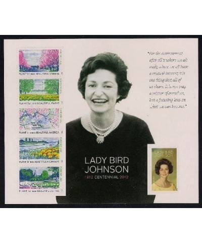 Lady Bird Johnson Collectible US Postage Forever Stamps Sheet Scott 4716 $28.17 Collectible Postage Stamps