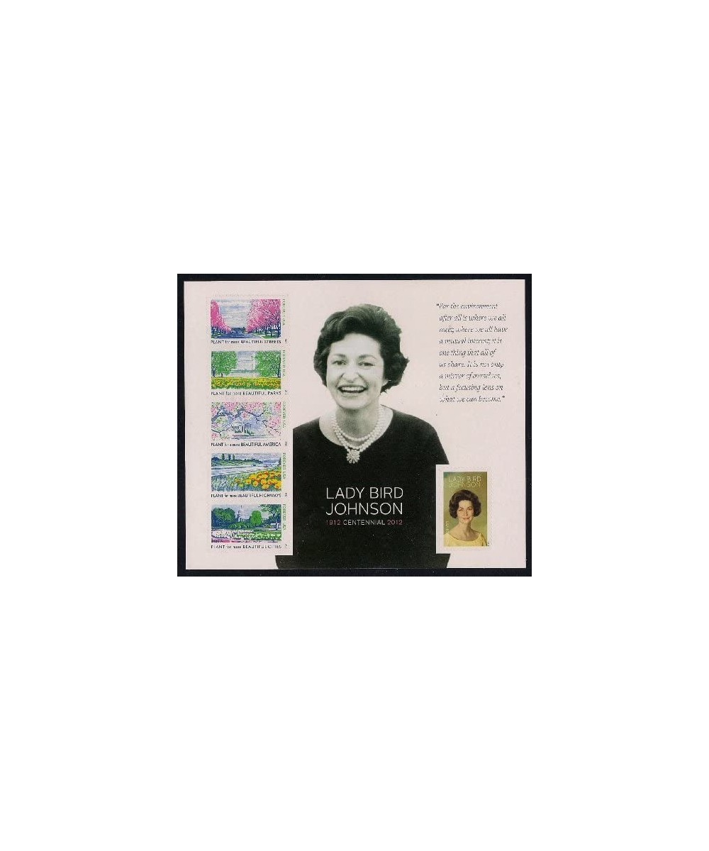 Lady Bird Johnson Collectible US Postage Forever Stamps Sheet Scott 4716 $28.17 Collectible Postage Stamps