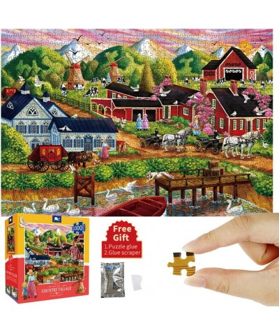 Jigsaw Puzzles 1000 Piece Vintage Manor Large Adult Jigsaw Fun Family Game Intellective Educational Toy Unique Design DIY Hom...