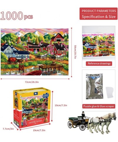 Jigsaw Puzzles 1000 Piece Vintage Manor Large Adult Jigsaw Fun Family Game Intellective Educational Toy Unique Design DIY Hom...