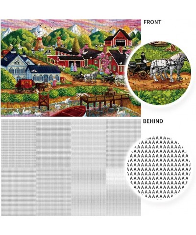 Jigsaw Puzzles 1000 Piece Vintage Manor Large Adult Jigsaw Fun Family Game Intellective Educational Toy Unique Design DIY Hom...