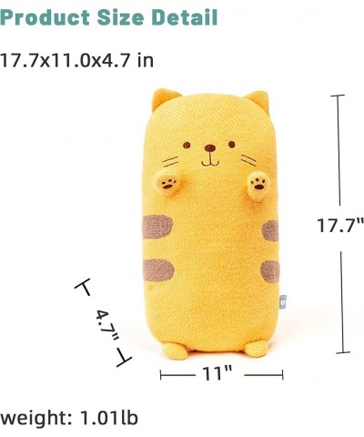 20” Cat Plush Pillow Cute Yellow Cat Stuffed Animals Soft Cat Plushie Pillows for Kids Baby $40.40 Kids' Plush Toy Pillows