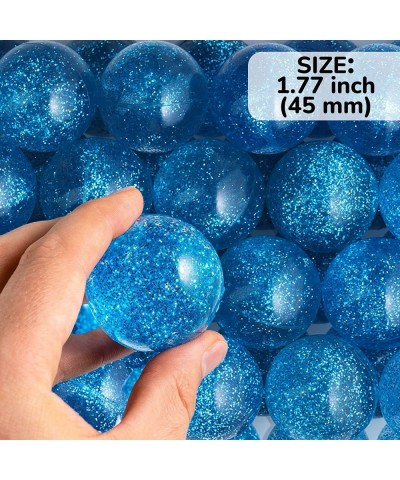 Bouncy Balls - Rubber Balls for Kids - Single Color Glitter Bounce Balls - 25 Pcs Large Bouncy Ball 45 mm - Super Ball Vendin...