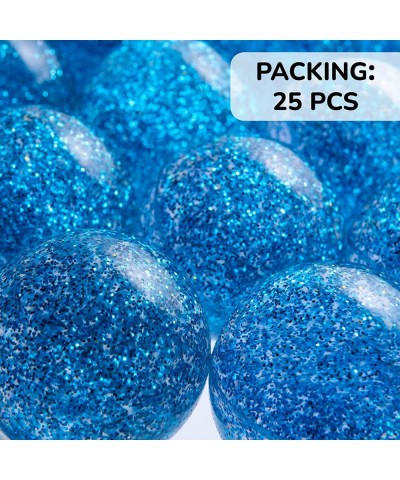 Bouncy Balls - Rubber Balls for Kids - Single Color Glitter Bounce Balls - 25 Pcs Large Bouncy Ball 45 mm - Super Ball Vendin...