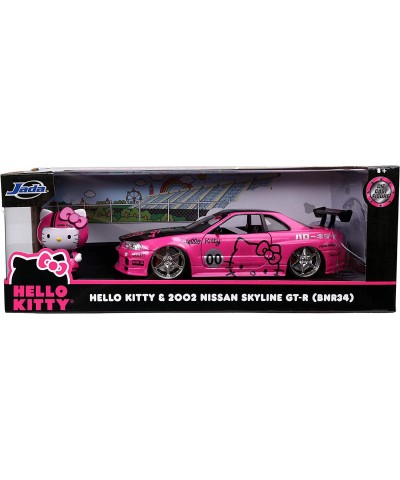 Jada 1:24 Diecast 2002 Nissan Skyline with Hello Kitty Figure & Fast & Furious Brian’s 2002 Nissan Skyline R34 Die-cast Car 1...