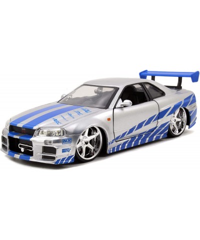 Jada 1:24 Diecast 2002 Nissan Skyline with Hello Kitty Figure & Fast & Furious Brian’s 2002 Nissan Skyline R34 Die-cast Car 1...