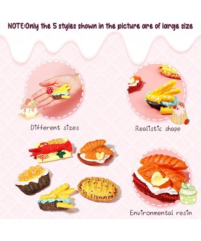 100 Pieces Miniature Food Drinks Toys Mixed Resin Foods for Doll Kitchen Pretend Play Mini Food Set for Adults Teenagers Doll...