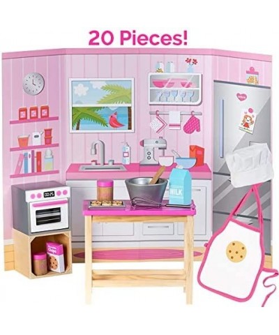 Amazing World Love To Bake Wooden Play Set – 20 Piece Accessory Set For 18 Dolls $58.11 Doll Playsets