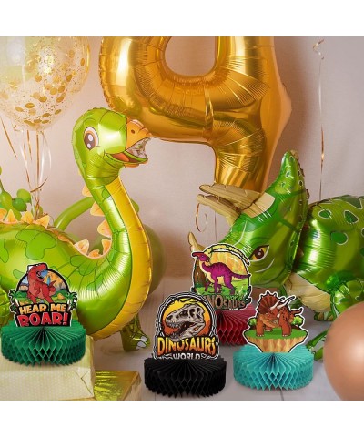 9 Pcs Dinosaur Party Supplies Dinosaur Centerpiece Decorations for Kids Boys Girls Jurassic Themed Birthday Sign Dino Party F...