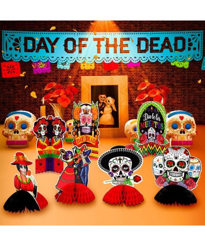 12 Pieces Day of The Dead Table Honeycomb Centerpieces Dia De Los Muertos Centerpieces Dead Halloween Sugar Skull Table Decor...