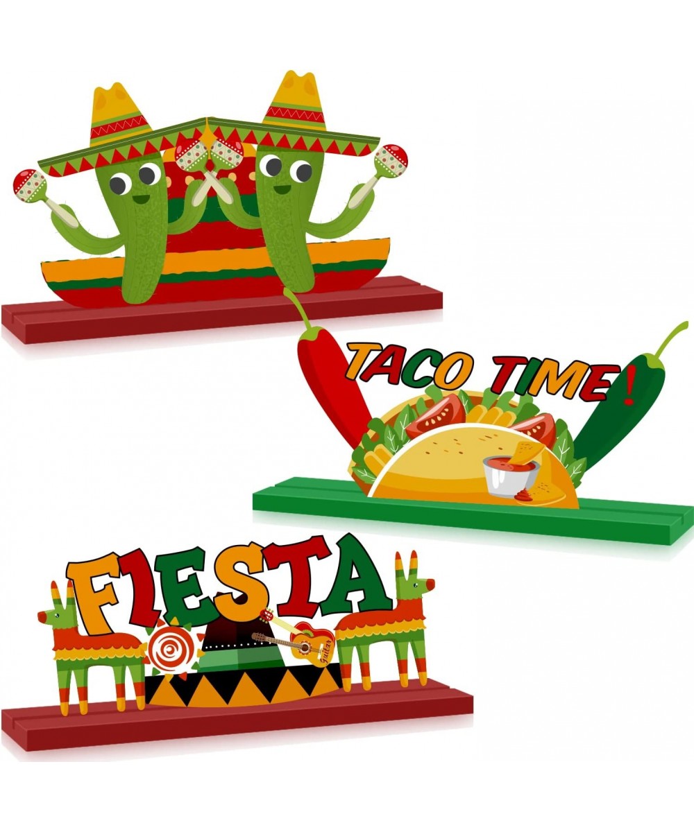 Cinco De Mayo Party Decorations 3 Pieces Wooden Cinco De Mayo Table Decorations Mexican Centerpieces for Tables Mexican Table...